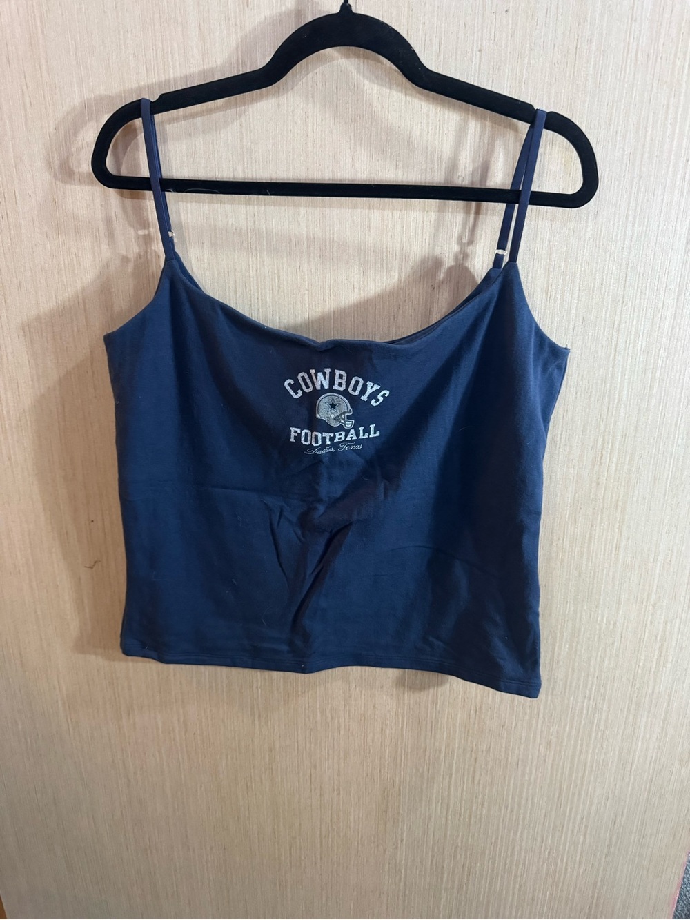 Abercrombie & Fitch Navy NFL Dallas Cowboys Football Cropped Tank Top Size XXL